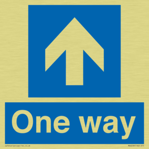 One way with up directional arrow